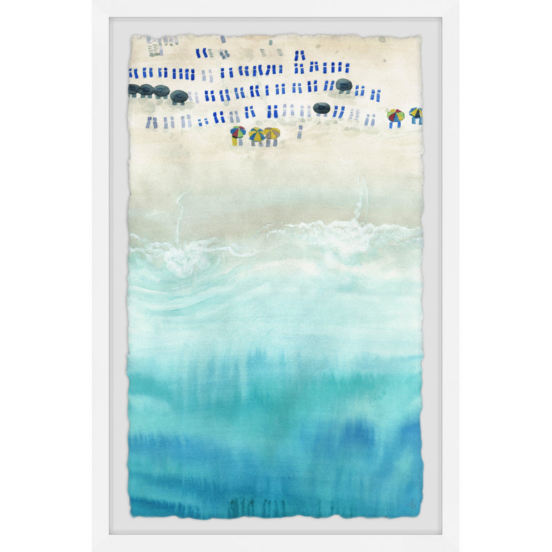 «Beach Sun Lits» par Marmont Hill - peinture encadrée, H 30 po x l 20 po x P 1,5 po