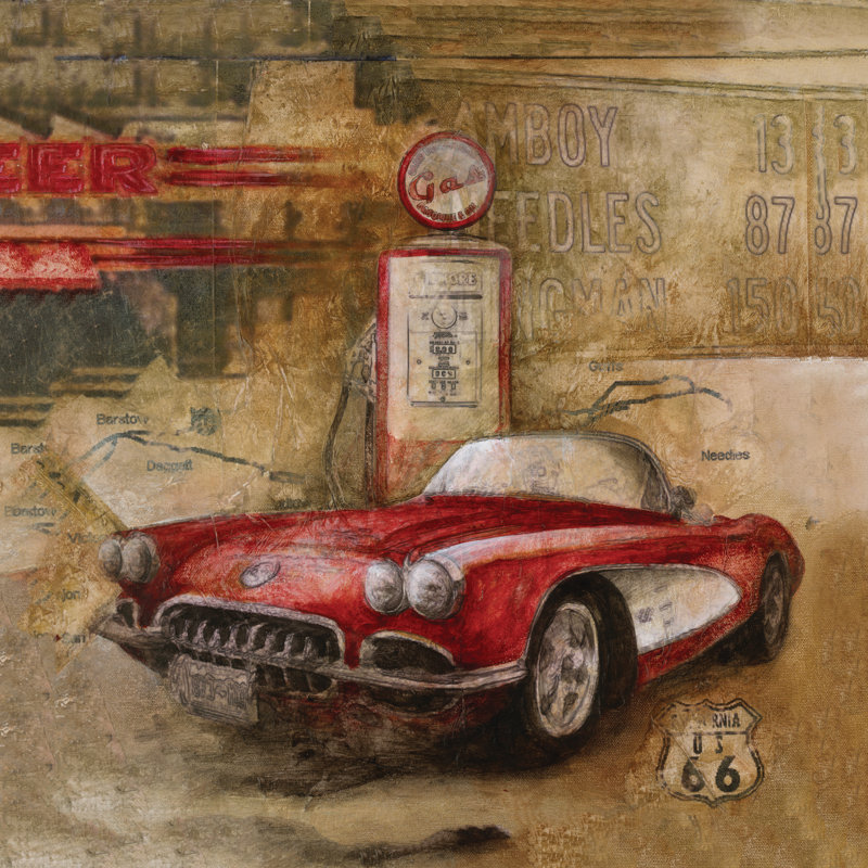 Vett And Diner - Wrapped Canvas Painting, 51cm H x 51cm W x 3.8cm D