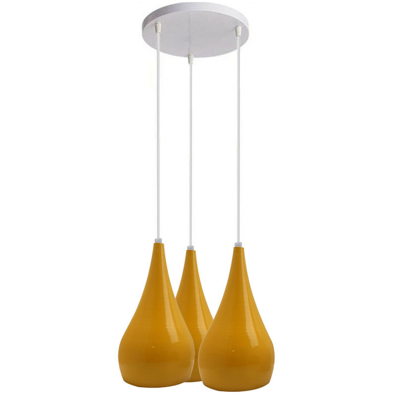 Bohuslava 3 - Light White Pendant, Yellow