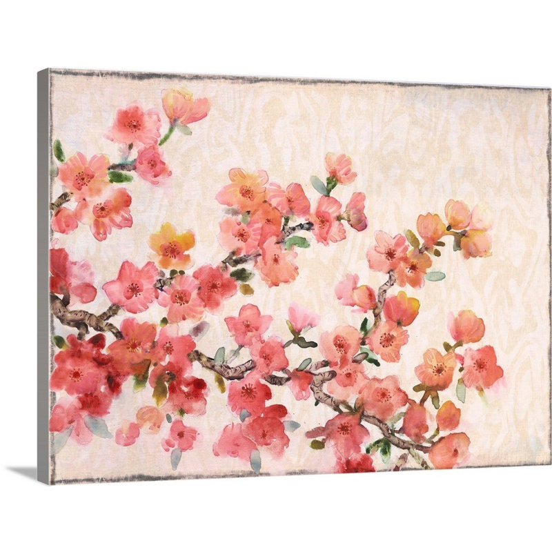 «Cherry Blossom Composition II» par Timothy O 'Toole - reproduction d'art sur toile, Toile tendue