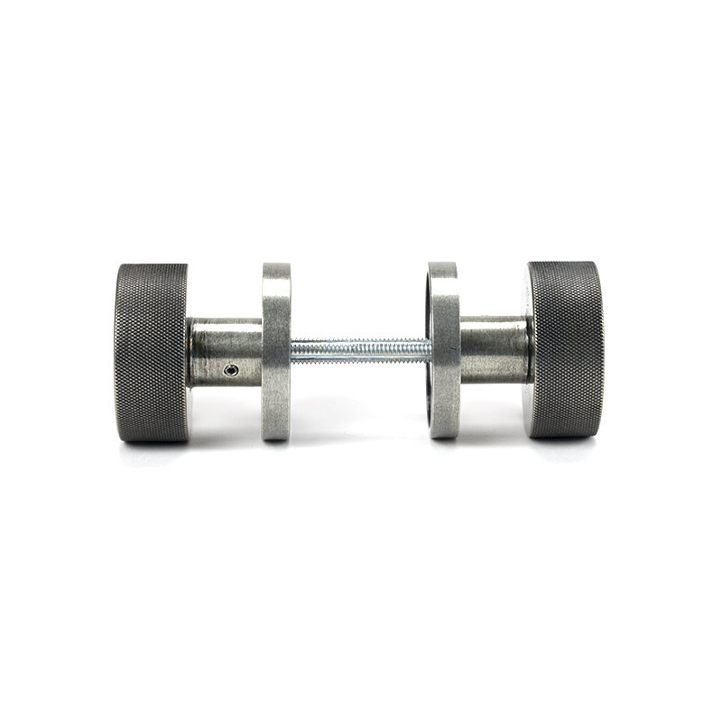 Brompton Interior Mortise Knobset, Pewter Patina