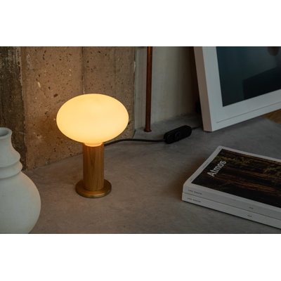 Knuckle Table Lamp In Walnut + Oval
