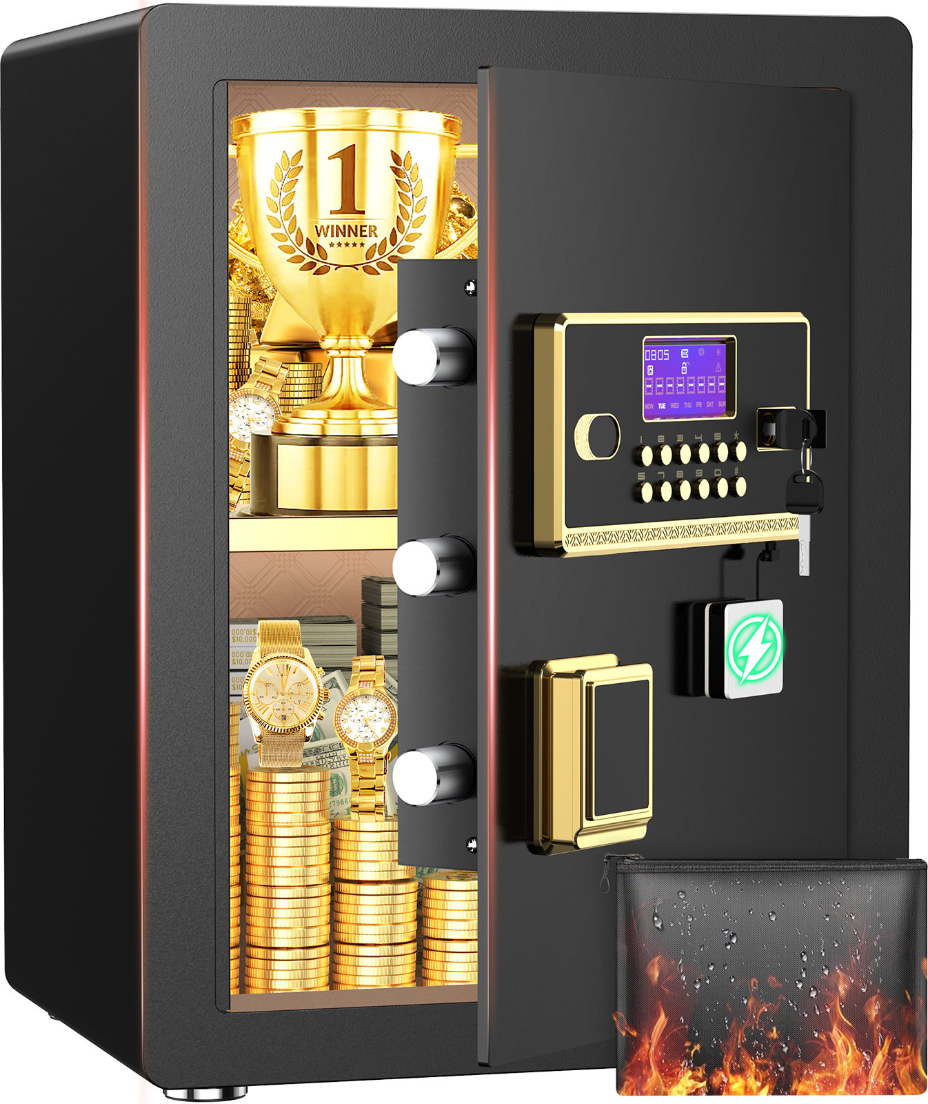 Besafety 4.55 Cuft Large Safe Box, Heavy Duty Lock Box, Anti-theft ...