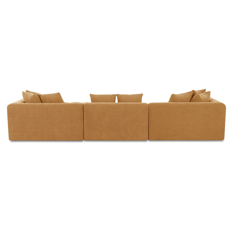 Davie Classic L Modular Sectional Olive, Yellow Polyester