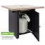 Table de foyer d'extérieur au gaz 28 pouces, 48 000 BTU, table d'extérieur carrée pour patio extérieur au propane, certification ETL, couvercle à grain de bois Bionic, pour cour, jardin, fête, terrasse, cour