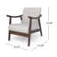 Chaise d'appoint Mid-Century moderne avec design capitonné