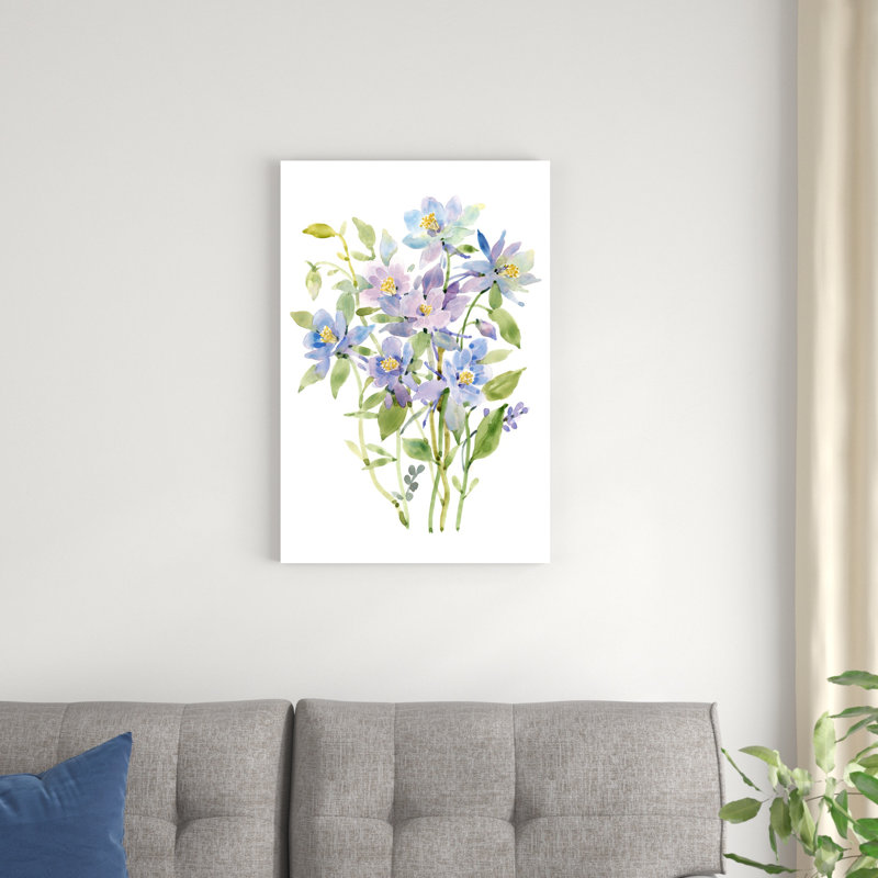 " Columbine Spray II " Painting Print, 30" H x 20" W x 1.25" D