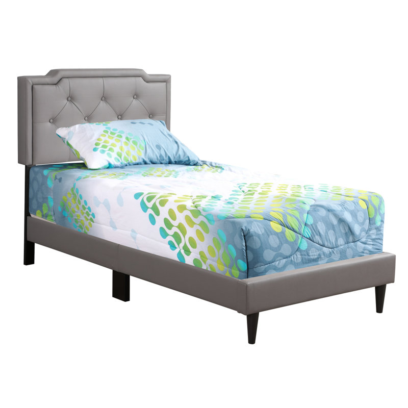 Casual Bed Frame In Light Gray