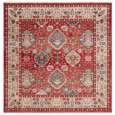 Ralph Lauren Ariel Flat Weave, Polypropylene, Red / Beige Area Rug