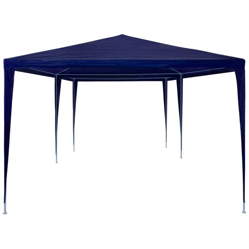 vidaXL Party Tent Blue PE roof, steel frame Large Collapsible, Blue
