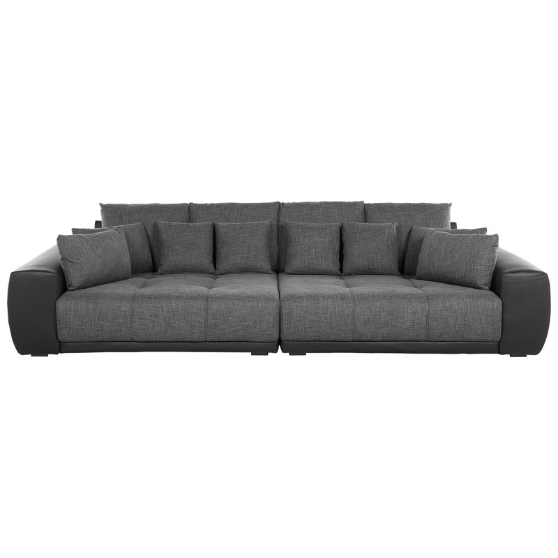 Myra 5 Seater Twill Sofa, Dark Grey