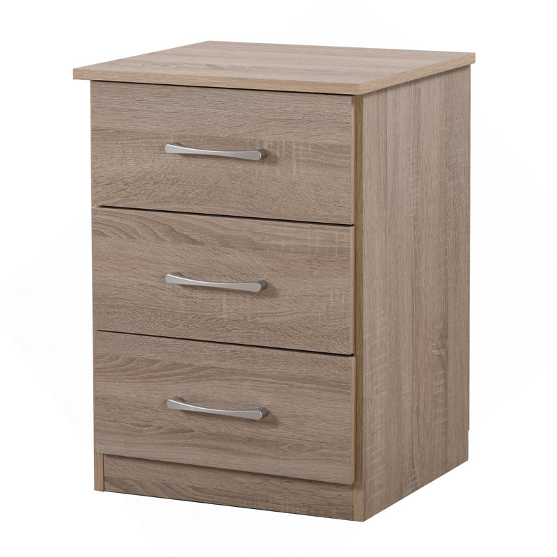 Elegant Contemporary Nightstand In Sandle Wood, Brown