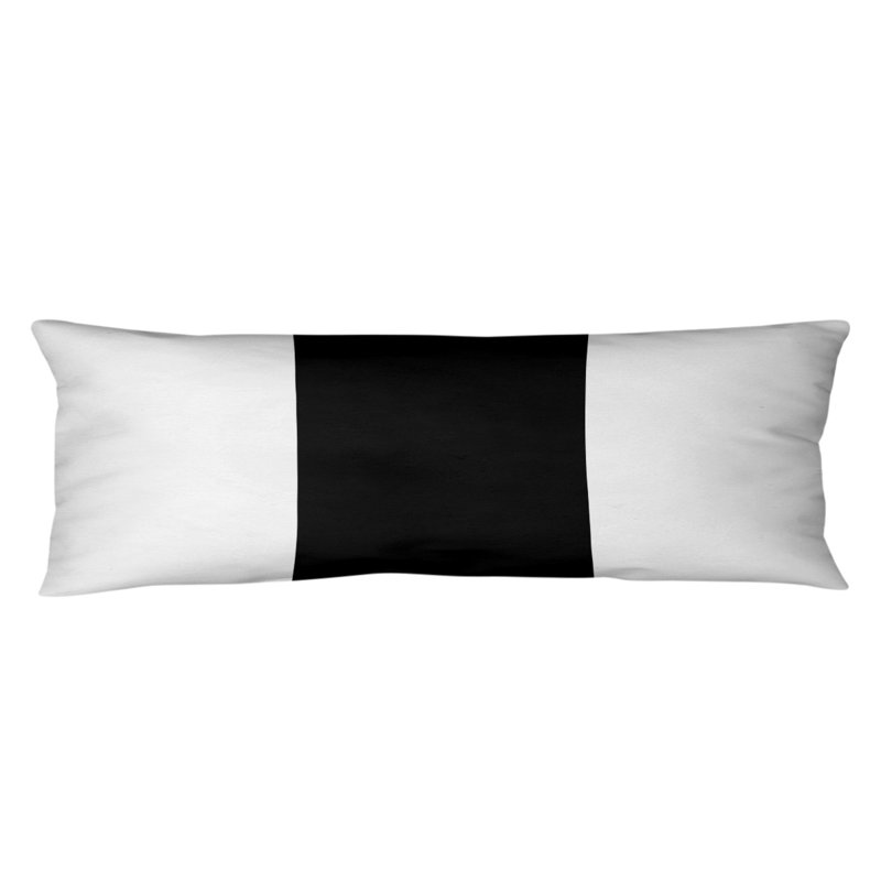 Polyester Medium Pillow, White/Black Middle, Missouri