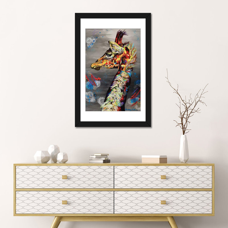 « april », impression sur toile, Papier d'art encadré noir, Blanc, H 32 po x l 24 po x P 1 po