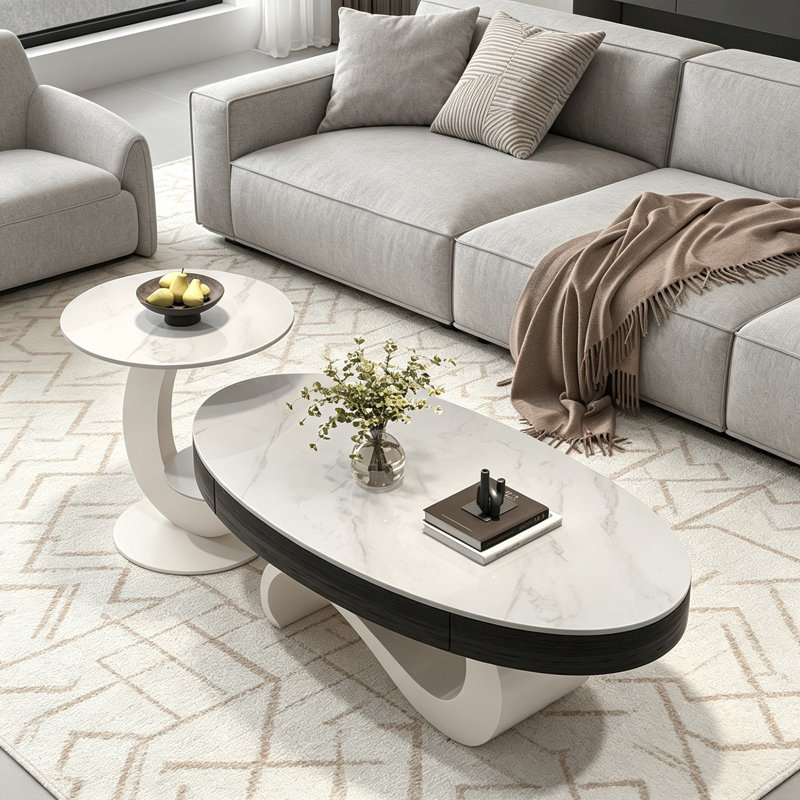 Table basse simple avec rangement petit appartement, H 16,92 po x L 47,24 po x l 23,62 po