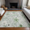 Machine Washable Indoor/Outdoor Claudian ACN1502 Mint Rug