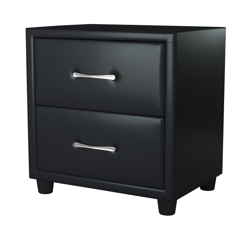 Contemporain durable en similicuir recouvrant la table de chevet 1pc
