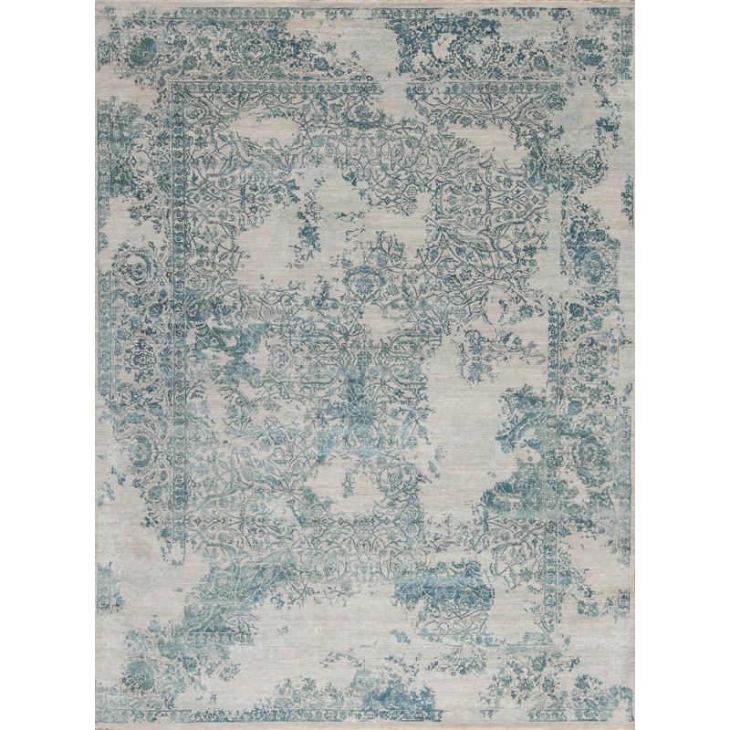 Amour Hand Knotted Area Rug, Rectangle 6' x 9'