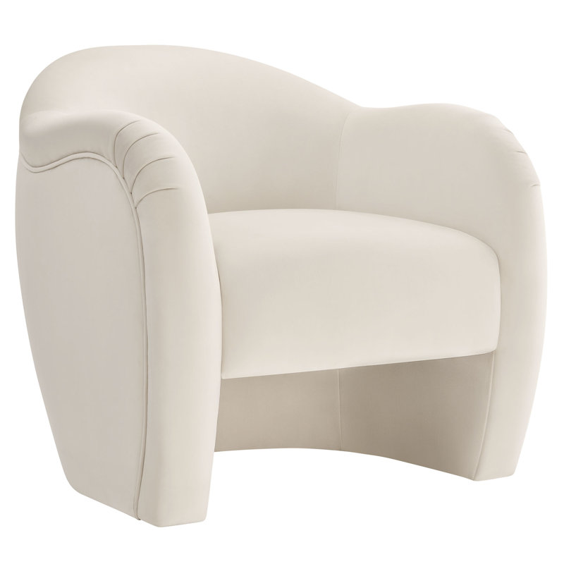 Compose Performance Velvet Accent Chair, Alabaster Velvet