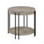 Table basse ronde 3 pièces et 2 tables de bout avec tablette de rangement
