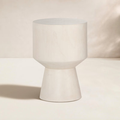 Lecce Round Teak Solid Wood Outdoor Side Table , 13 " W 13 " D