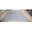 Blue Hand-Knotted Wool Linear Diamond Grid Geometric Modern Contemporary Carpet Rug-2069106204