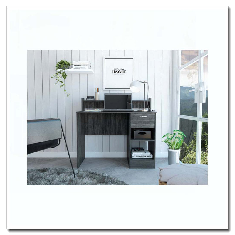 Portland 2-Shelf 1-Drawer Writing Desk Smokey Oak