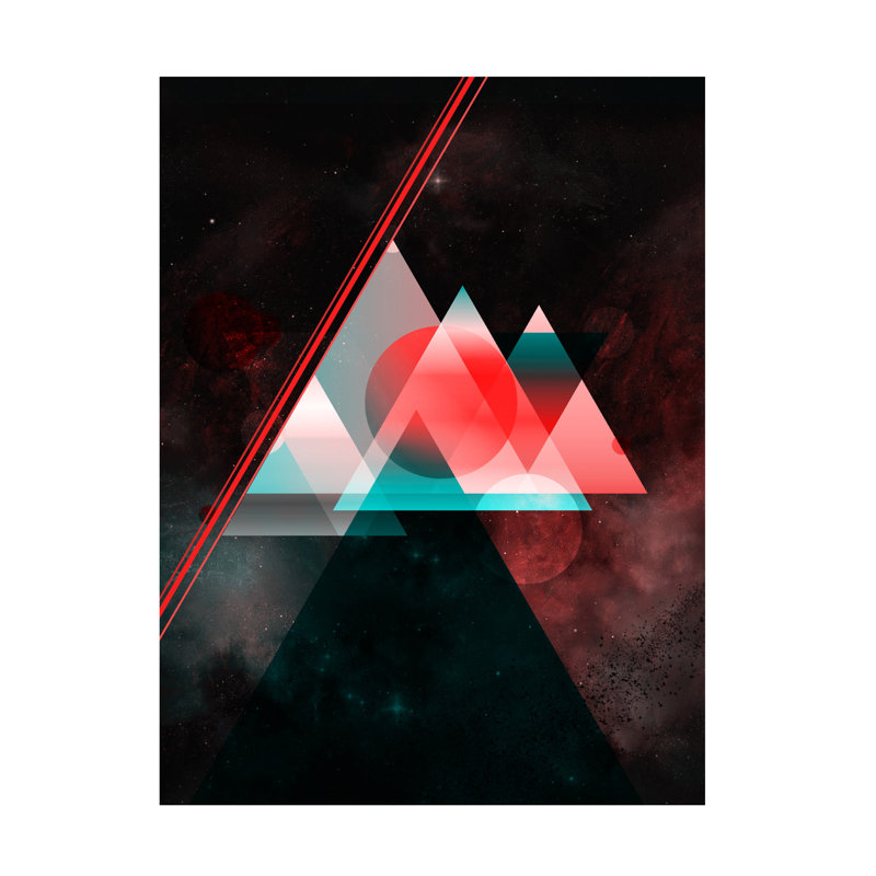 Barrett Biggers Space Triangles Canvas Art, 24" H x 32" W