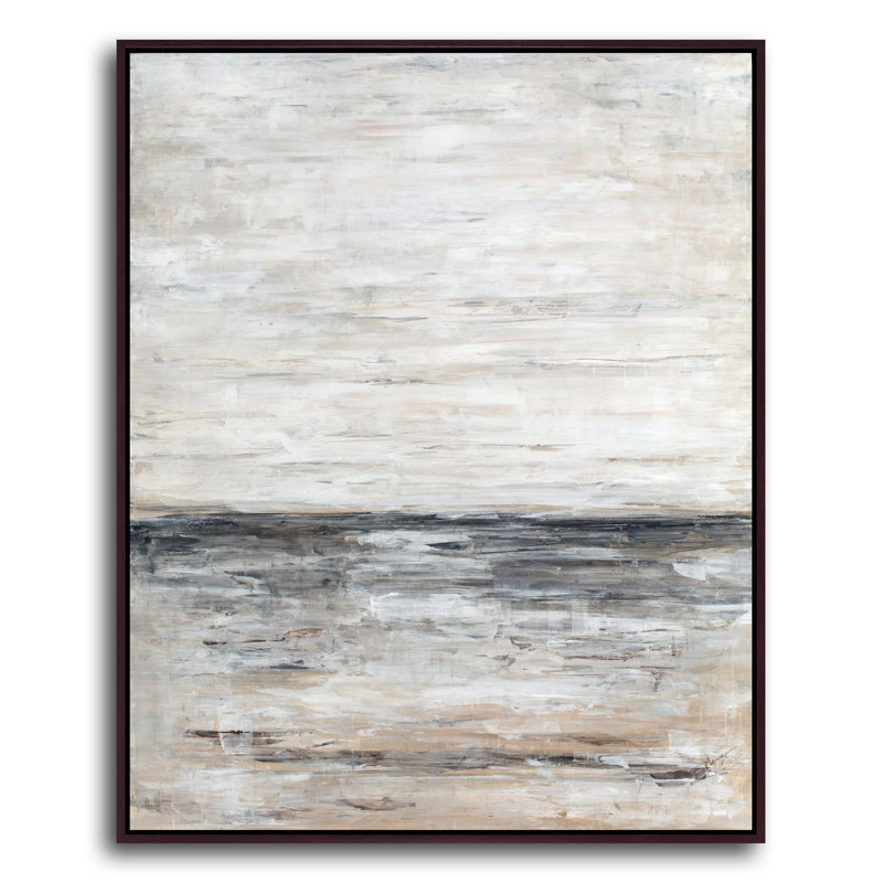 «Here Still», peinture sur toile, Cadre Laguna Espresso