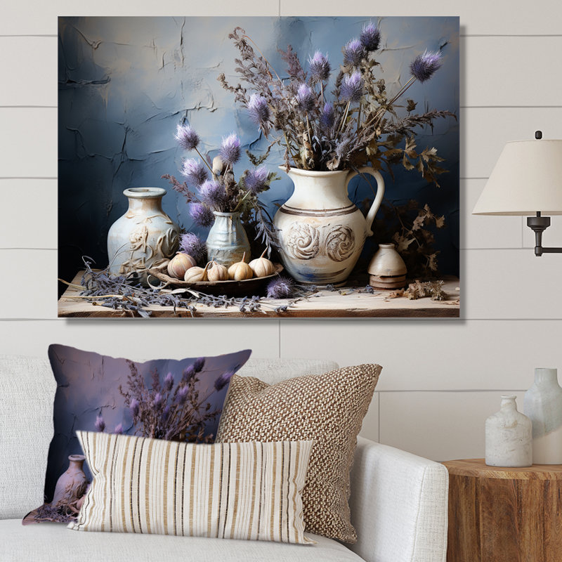Thistle Farmhouse Still Life sur toile, Toile tendue, H 30 po x l 40 po