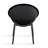 Modern Industrial Weather-Resistant Plastic Indoor Outdoor Side Chairs, Egg-Shaped Accent Lounge Chairs with Perforated Seat Design for Patio, Balcony, Living Room, Sunroom and Poolside, Black-1076806831