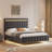 Floating Bed Frame Queen Size With LED Lights