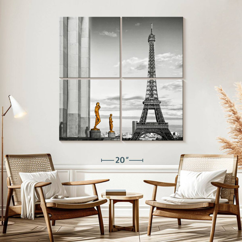 Lilie Eiffel Tower View, 57" H x 57" W