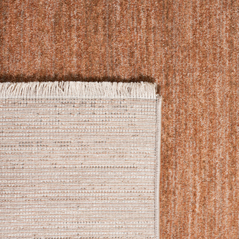 Tapis brun uni en polyester Donlon, Rectangle 5 pi 3 po x 7 pi 7 po