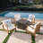 Karp Acacia 4 - Person Patio Conversation Set with Cushions-28660403