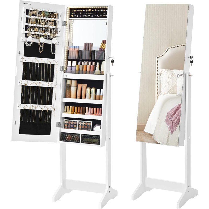 Armoire à bijoux 16,2 de large, Blanc