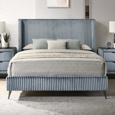Wide Wale Corduroy Upholstery Panel Bed