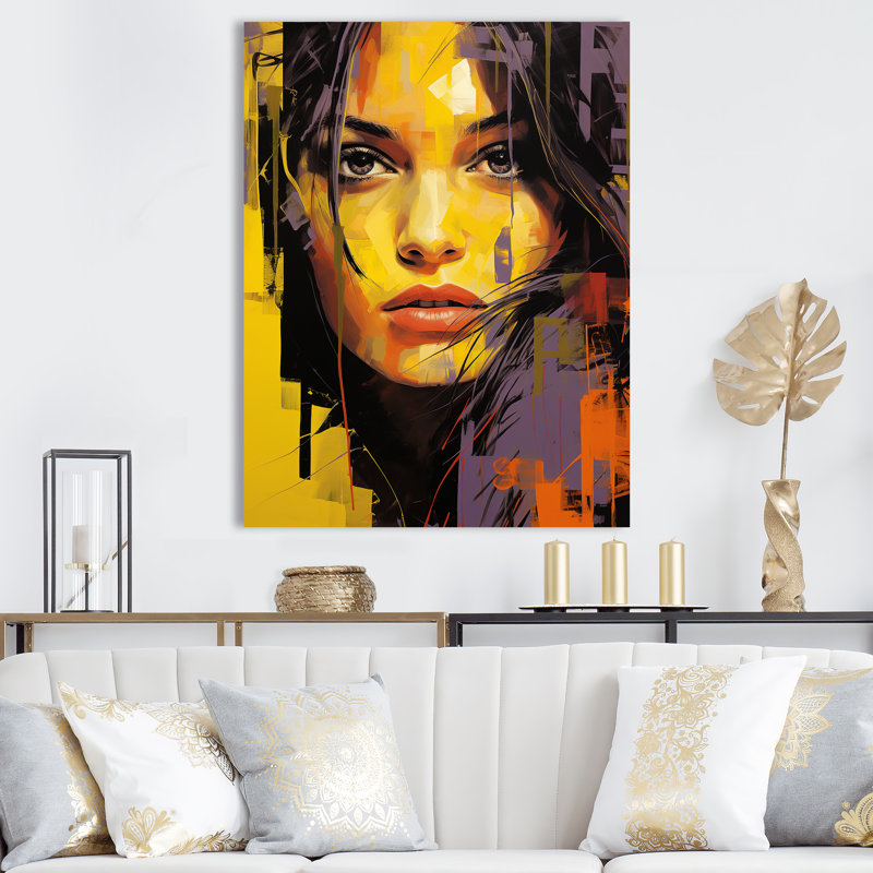 Violet Vergara Portrait Popart sur impression sur toile, Toile tendue, H 20 po x l 12 po x P 1 po
