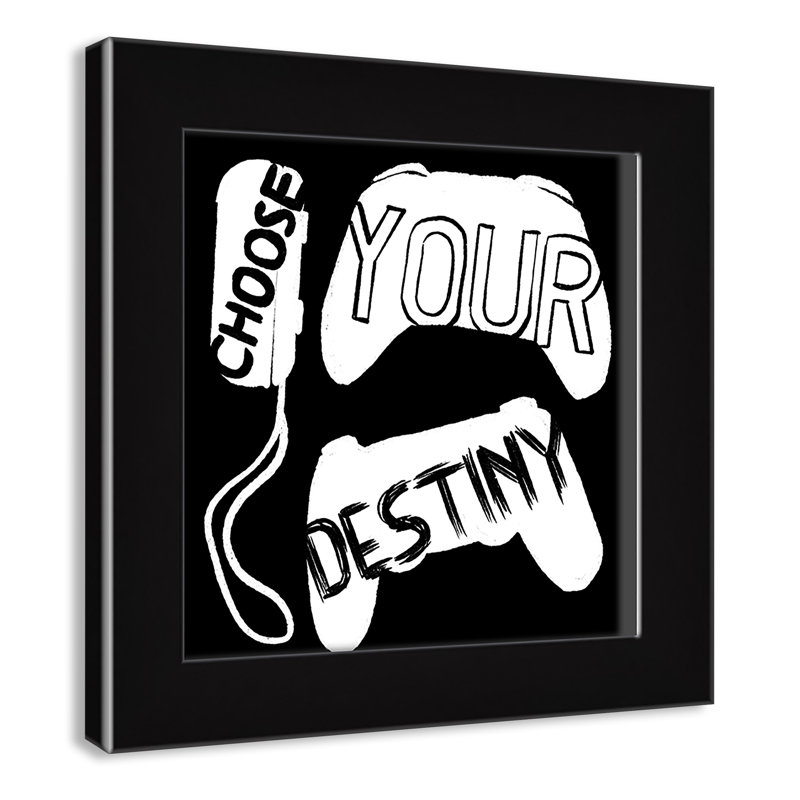 «Choisissez votre destinée», art encadré, H 10 po x l 10 po x P 0,63 po, Cadre noir