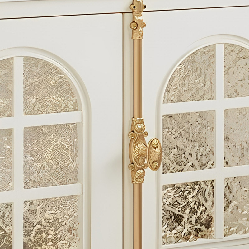 French retro style smart bathroom cabinet, Cream