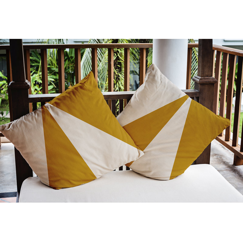 Coussin décoratif intérieur / extérieur Prism Autum, Or automne, 20 po x 20 po