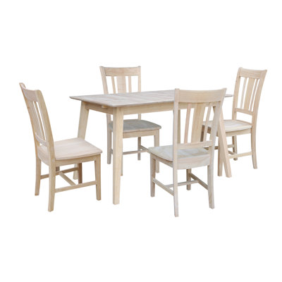 Lola Solid Wood Butterfly Extension Dining Set
