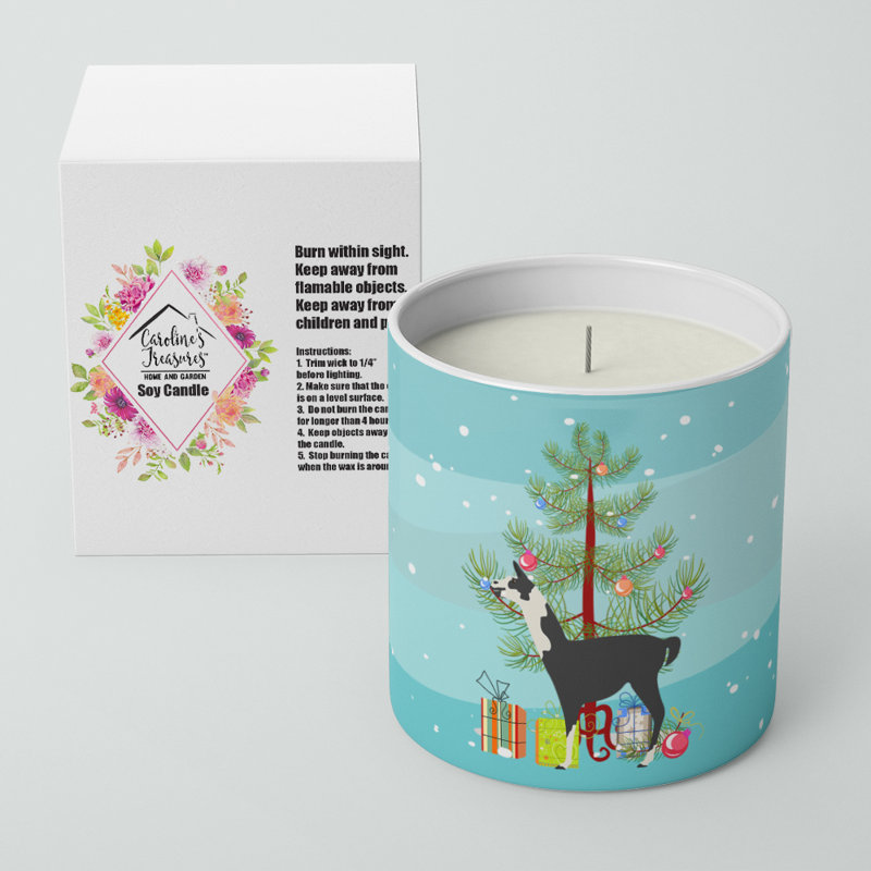 Bougie décorative de soja 10 oz Llama Q "Ara Christmas
