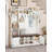 Hall Tree, 6-in-1 Farmhouse Entryway Bench with Shoe Storage Bench & Coat Rack, Entryway Furniture with 15 Cubbies & 5 Tri-Hook, Adjustable Shoe Storage-1792659019