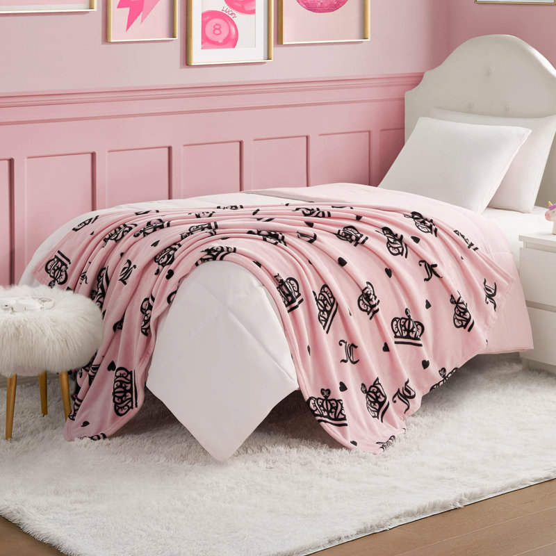 Couvre-lit en jeté à motif de losanges Juuche Couture, Élégante couronne diamant