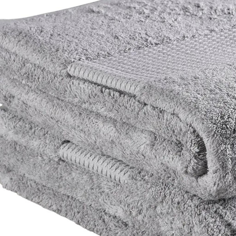 Ensemble de deux serviettes de bain en coton éponge à séchage rapide 30 po x 54 po gris clair