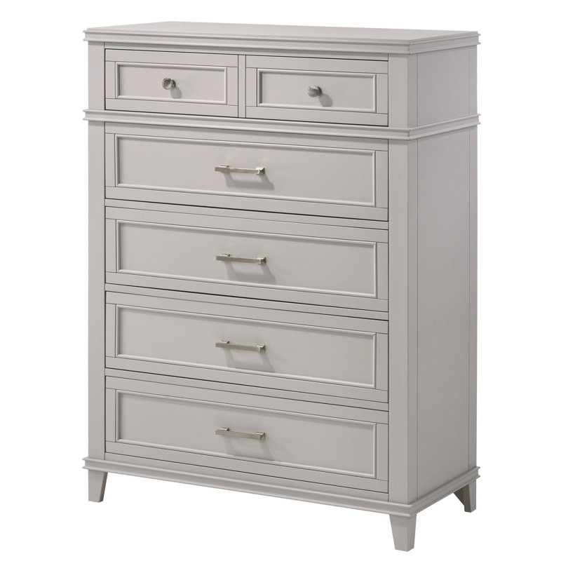 Commode 5 tiroirs, Gris