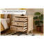 Table de chevet 28 po en bois avec station de charge, table de chevet de ferme avec 3 tiroirs, ports USB et de type C pour le bureau de la chambre à coucher