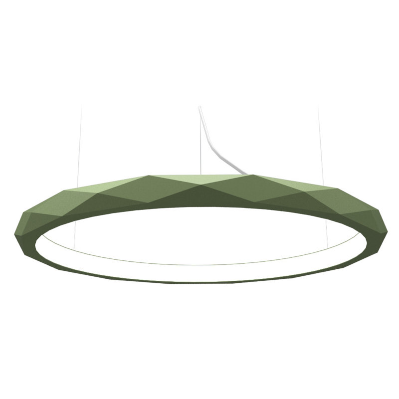 1 - Light LED Pendant, Imbuia, 2.34" H x 39" W x 39" D
