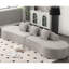 Canapé incurvé durable avec trois coussins, canapé rembourré pour l'intérieur-166443636
